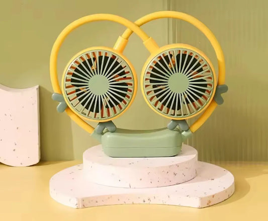 Hands-Free Neck Cooling Fan | 2-Speed Modes | USB-C Rechargeable